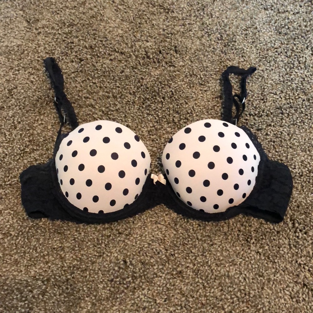 Polka-Dot Lace Bra